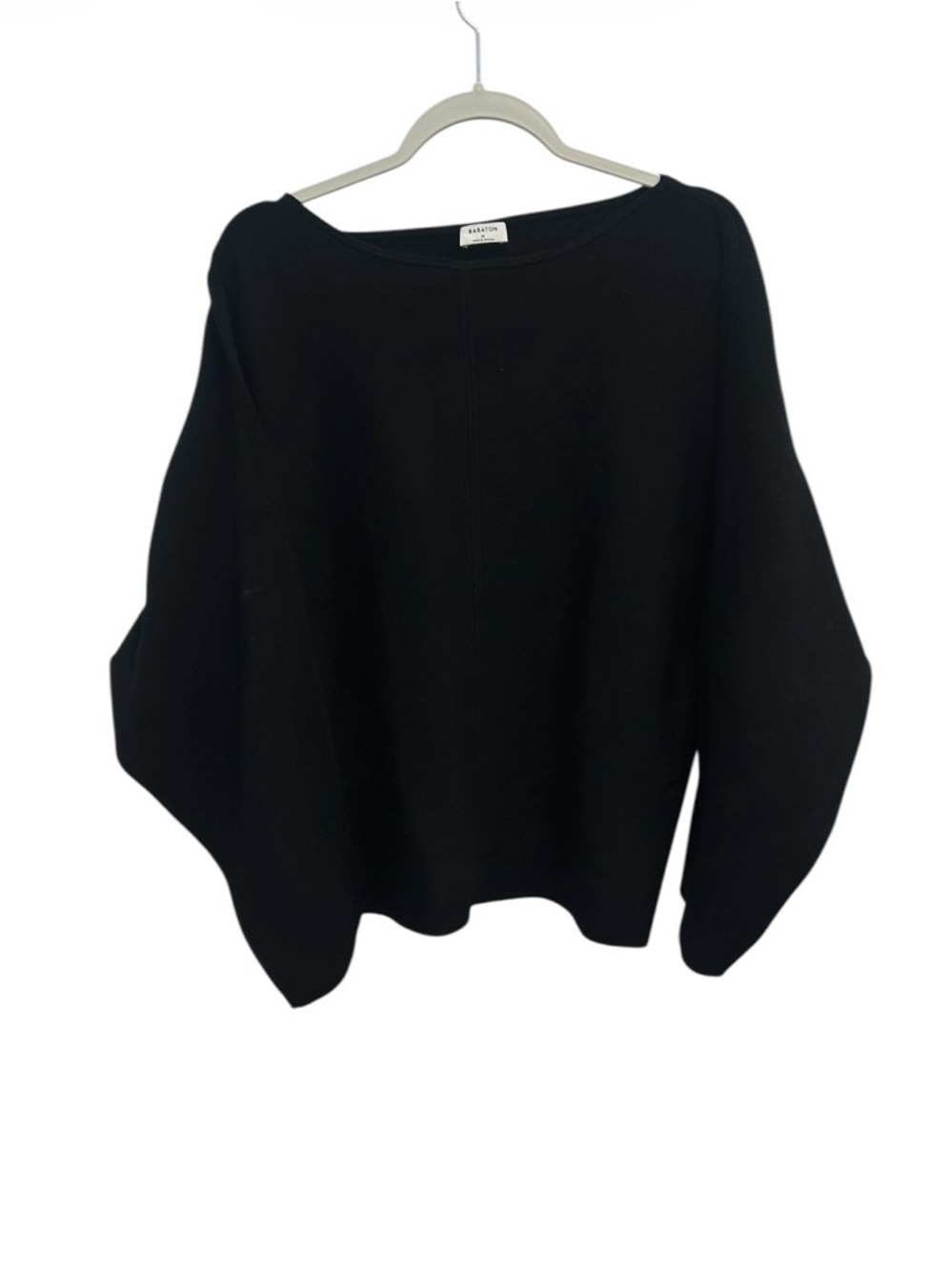 Babaton Aritzia Black Boatneck Sweater Women’s Size M Relaxed Sleeve